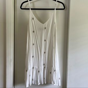 White dress with gold stars!